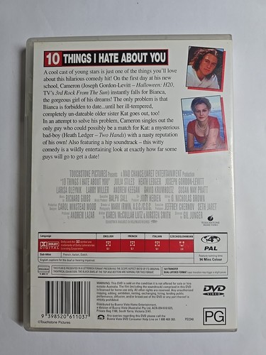 10 Things I Hate about You (DVD, 1999) 🇦🇺 FREE AU POSTAGE 🇦🇺 - Picture 2 of 3