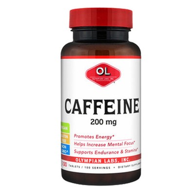 Caffeine 200 mg 100 Tabs By Olympian Labs