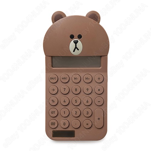 Line Friends Solar Calculator 10 Digit Cute Character School Office Desktop - Picture 8 of 13