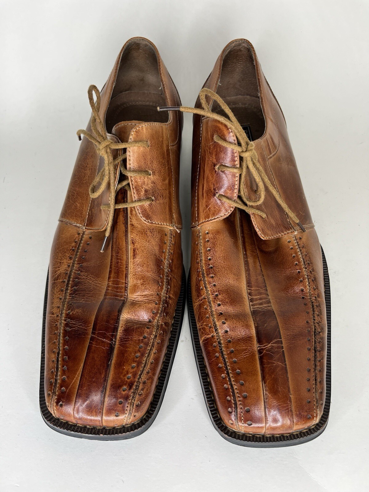 SAOLA scarpe eleganti stringate uomo fratelli select Oxford taglia 13M pelle marrone