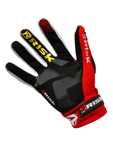 Motocross Gloves Risk Racing V2 Red / Black MX - Medium - Picture 3 of 4
