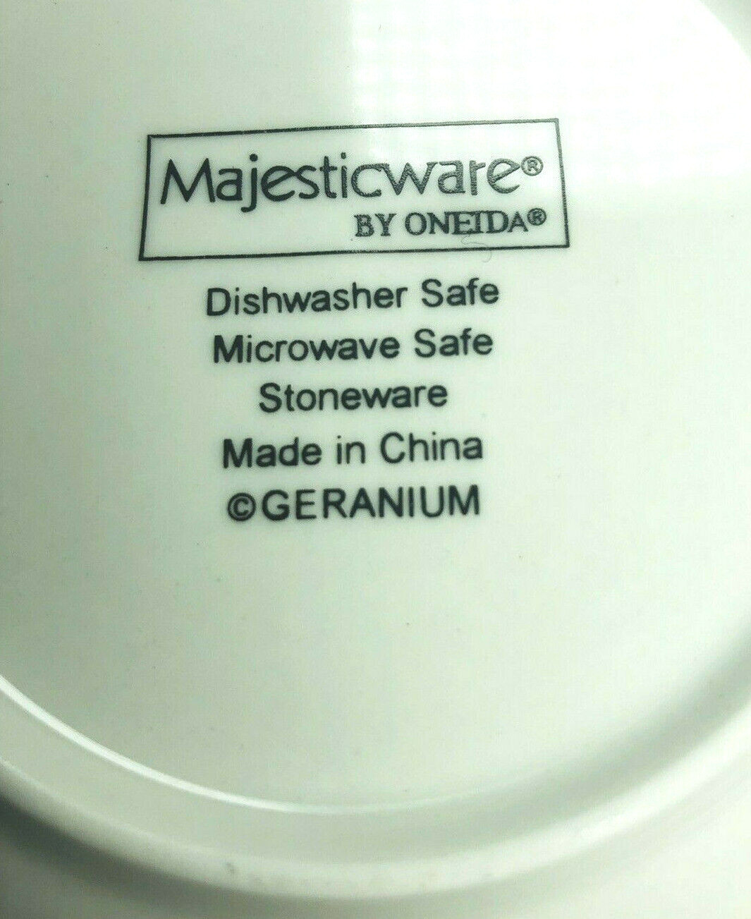 Oneida Geranium Bread Plates SET of 8 Majesticware Dessert Green Rim  6 1/2&rdquo; Dia