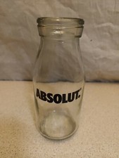 ABSOLUT Vodka Limited Edition Promo Collectable Milk Bottle Shape Glass