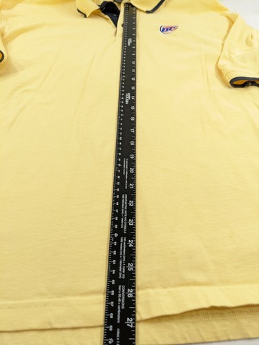 Vintage Antigua Ribbed Collar Heavy Yellow Miller Lite Advertising Polo Shirt XL - Picture 5 of 7