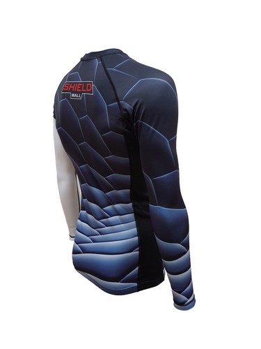 ShieldWall Scale Mens Womens Rash Guard Rashvest MMA BJJ - Long & Short Sleeve - Picture 3 of 8