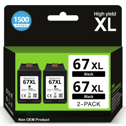 67 XL Ink Cartridge for HP 67XL Ink Envy 6000 6052 6458 6075e Deskjet 2720e 4155 - Picture 10 of 10