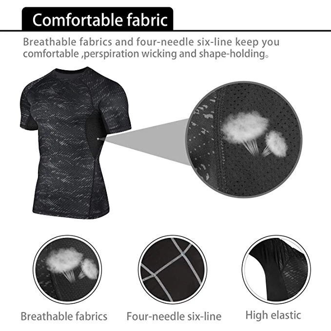 Niksa 3 Pcs Men's Workout Clothes Set  Black/Gray Sz XL. Item 2429 SEE SIZE NOTE - Image 2 of 4