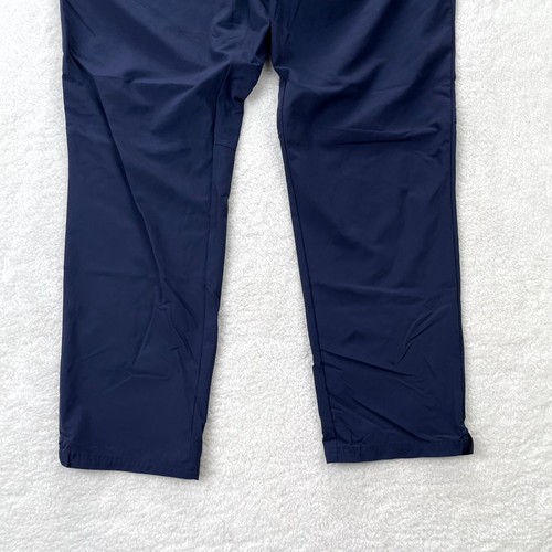 Oakley Pants Mens 38x30 Blue Flat Front Slash Pocket Straight Leg Zip Fly Golf - Picture 2 of 13