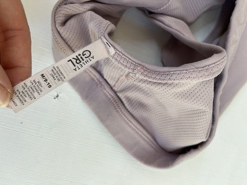 Athleta Girl Speed Racer Sports Bra Girls Solid Lilac Purple Size M 8-10 - Picture 4 of 4