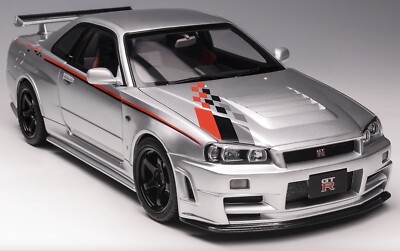 モーターヘリックス MOTORHELIX 1/18 GT-R R34 CRS 1:18 Nissan Skyline GT-R R34 Nismo CRS, Gun metallic