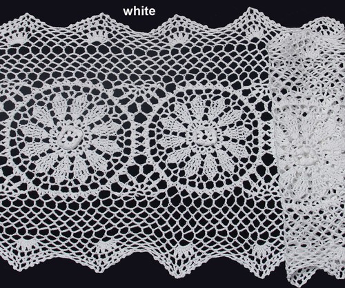 Crochet Lace Table Runner 14x36", 14x54", 14x72" Beige or White Handmade - Picture 3 of 3