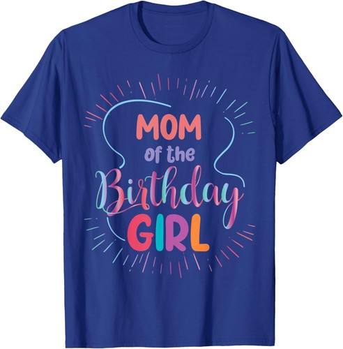 Mom Of The Cute Birthday Girl Colorful Matching Family T-Shirt Hoodie - Picture 8 of 8