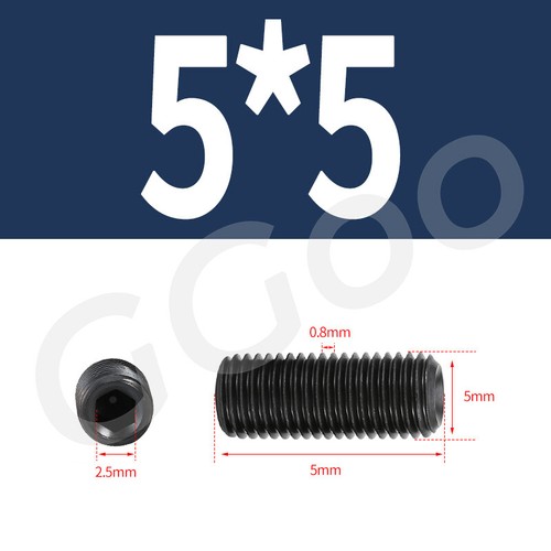 M3 - M12 Black Socket Set Screws w/ Cup Point A2 Stainless Steel DIN 916 - Picture 26 of 81