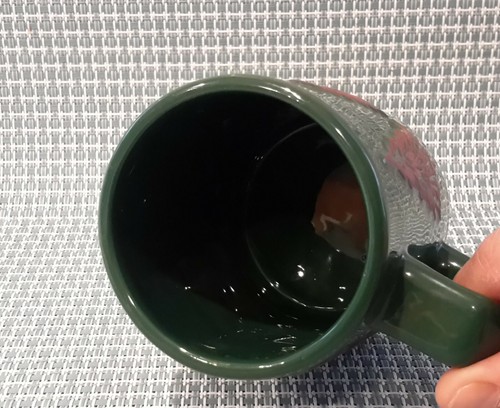 Ceramic Minnesota Souvenir Green Coffee Mug Red Fir_Trees 4" Tall EUC - Picture 8 of 9