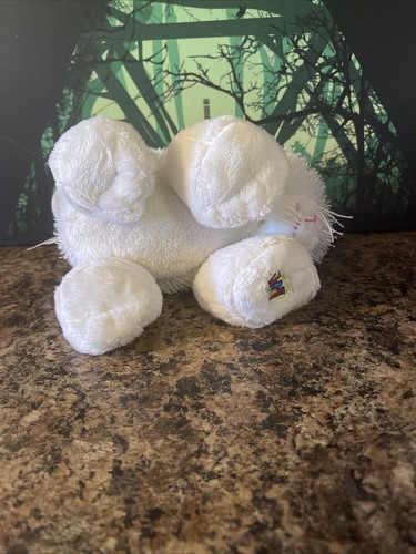 Ganz Lil KinzWebkinz Rabbit Bunny HM078 Plush Stuffed Animal White Fuzzy No Code - Picture 4 of 4