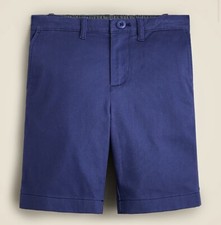 New J Crew Boys Shorts Bleecker Chino NWT Crewcuts Size 5 Royal Navy Blue Kids