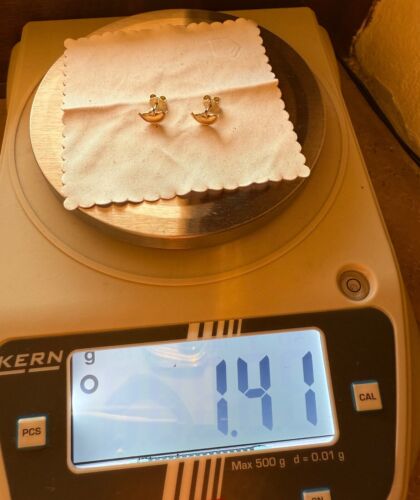 Ohrstecker Ohrhänger Ohrringe mit ca. 0,10 ct. Diamant Brilliant 585 Gelb Gold - Bild 6 von 6
