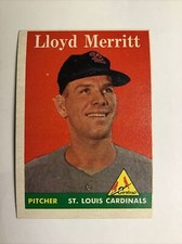 1958 Topps Baseball  #231 Lloyd Merritt  . - Very Nice+  p82