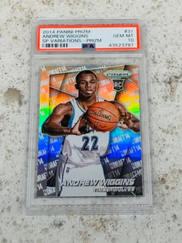 2014-15 Panini Prizm SP Variation ROOKIE #31 ANDREW WIGGINS PSA 10 SILVER RC!!!