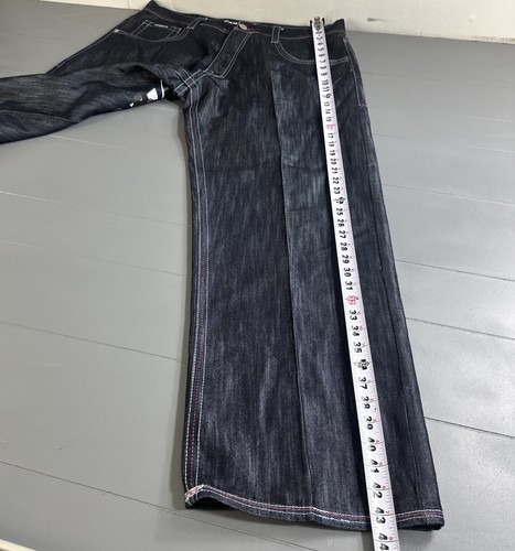 Jeans vintage Avirex "SONS OF MAYHEM" 40x34 larghi neri hip hop gamba larga - Foto 15 di 16