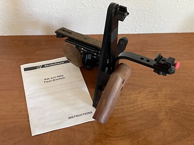 Stroboframe Pro Model R4b Camera/Flash Bracket + Landscape Portrait Base Wood
