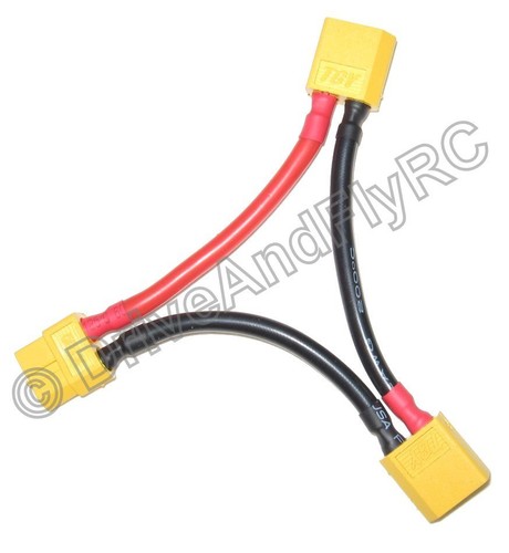 XT60 Male XT-60 Female Series Battery Connector Adapter Li-Po Y cable 12AWG - Picture 3 of 12