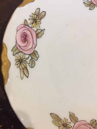 Hutchenreuther Selb Bavaria Small Plate 6" Rose Gold Edge Floral VTG Bread - Picture 6 of 7