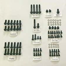 Sbc 283 305 327 350 383 Engine Bolt Kit Set Headers Long Water Pump Grade 8