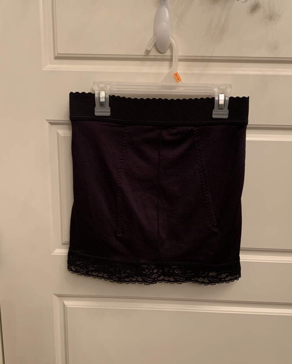 Vintage Cupid Black Lace Half Slip Panty Girdle Shape… Gem