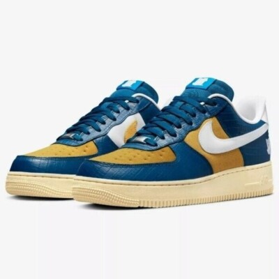 Undefeated x Nike Air Force 1 Low 5 On It Blue Yellow Croc DM8462-400 Size 9