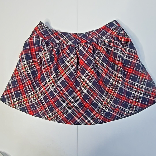 Gymboree Plaid Christmas Skirt Outfit Girls 12 Santa's Jolly Elf LS Tee Navy Red - Picture 16 of 20