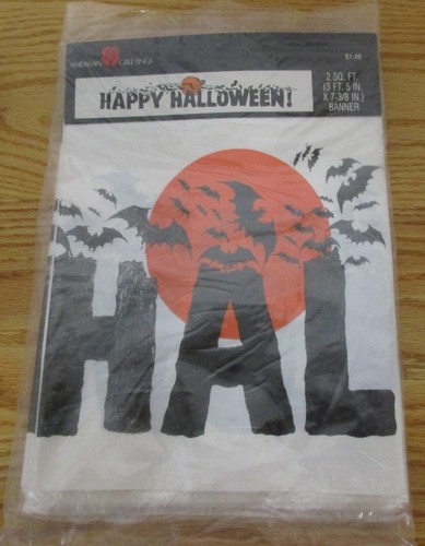 12 Vintage Happy Halloween 3.5 ft x 7 3/8" Banners & 40 Party Treat Bags NOS New - Picture 3 of 4