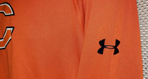 Chicago Bears Orange Under Armour Combine Authentic LS Workout T-Shirt - Mens S - Picture 3 of 8
