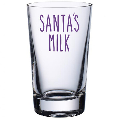 Santa's Milk Vinyl Aufkleber Sticker Etiketten für Glas Becher Flasche, Heiligabend Box
