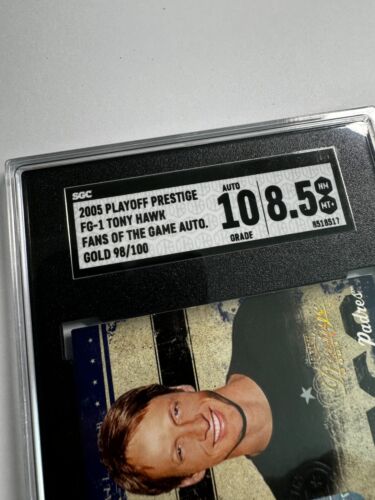 2005 Panini Playoff Prestige Fans of the Game Tony Hawk GOLD AUTO /100 Signature - Picture 4 of 5