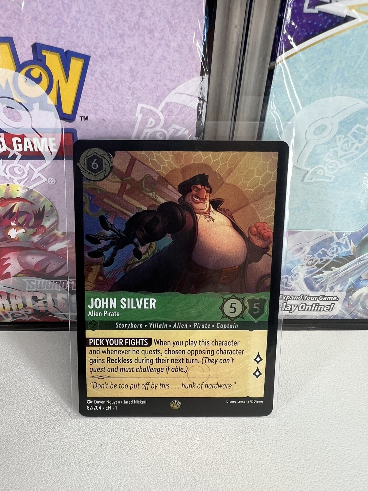 Disney Lorcana - John Silver Alien Pirate 82/204 - 1st Chapter - COLD FOIL (NM)