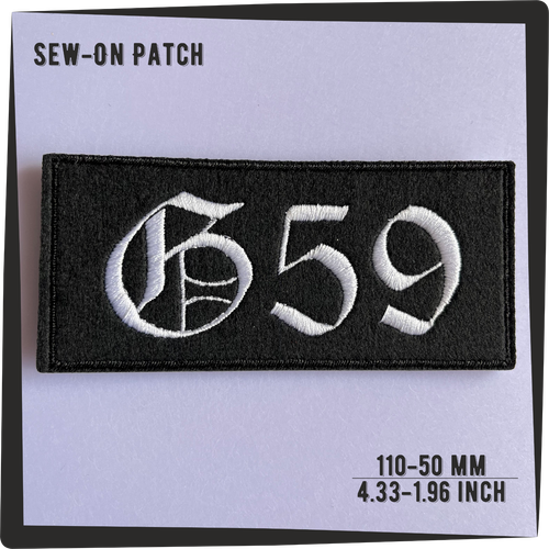 GreyFiveNine AK 47 patch embroidered GREY59, G59 logo symbol - Picture 3 of 4