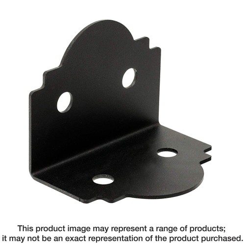 Simpson APA6 Outdoor Accents Mission Collection ZMAX, Black Powder-Coated 90° An - Picture 5 of 7