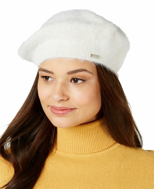 cream beret hat