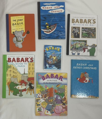 Babar the Elephant Lot of 6 Hardcover Books & Babar The Movie DVD - Picture 1 of 9