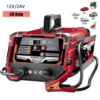 #ad #ad 12V 24V Battery Charger 50 Amp Automotive Charger 250 Amp Engine Start $139.98