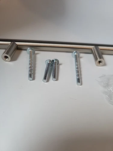 Lot Of Seven Naples 96 mm Center-to-Center Bar Pull, Satin Nickel  - Picture 5 of 5