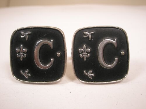 C Monogramm Anfangsbuchstabe Vintage Manschettenknöpfe Charles Chris Clem Clete Clyde Cliv