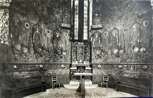 Watts Friedhof Kapelle Compton Surrey, F Frith Vintage Bild Ansichtskarte
