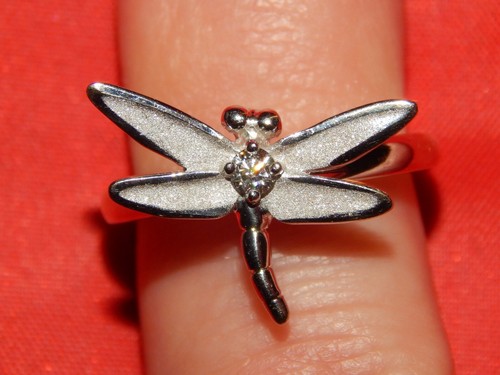 18K WEISSGOLD RING TIFFANY & CO VS-1 DIAMANT LIBELLE GRÖSSE 6,75 SEHR SELTEN  - Bild 1 von 12