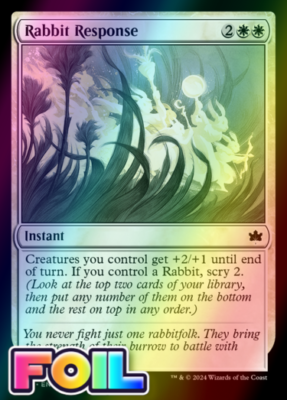 x1 Rabbit Response BLB Bloomburrow MTG 26 FOIL COMMON M/NM 1x | eBay