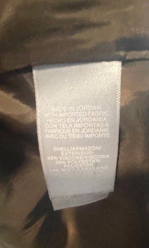 Liz Claiborne Damen Gr. XL braun Fischgrätmuster 3/4 Glockenärmel Jacke Druckknopfleiste - Bild 9 von 10