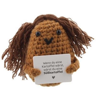 Gemüse Buddy Kartoffel mit Haaren Plüschfigur Kuscheltier Geschenk Dekofigur