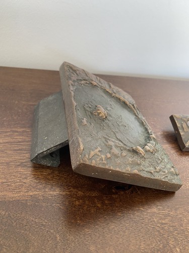 Bronze Stoßgriff Türgriff Brutalist Design Vintage Alpan 70er Jahre - Bild 4 von 12