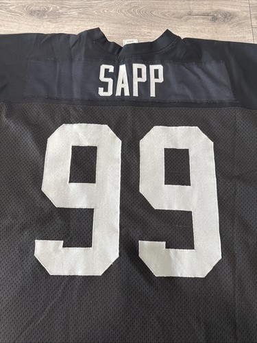 Vintage Reebok Authentic NFL Oakland Raiders Warren Sapp 99 Jersey Mens 54 Sewn - Picture 7 of 9
